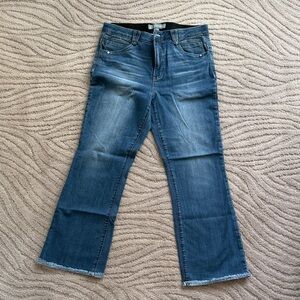 Wit & Wisdom kick crop flare - Distressed Hem